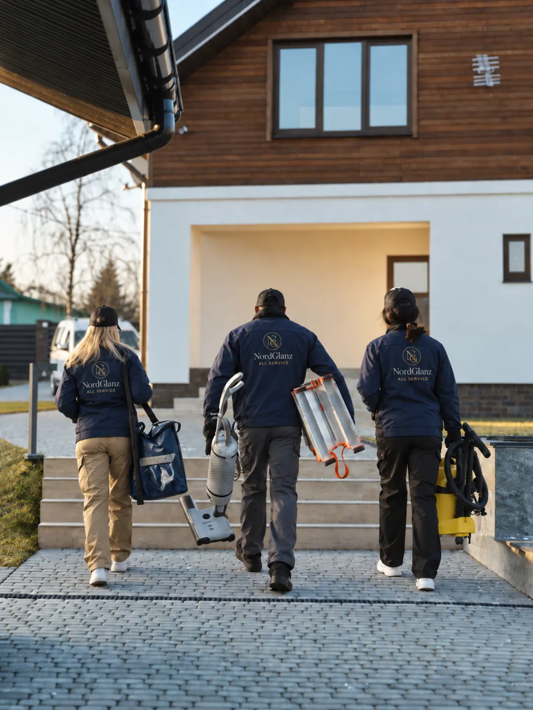 NordGlanz Reinigungsteam bei einem Gebäudereinigungs-Einsatz